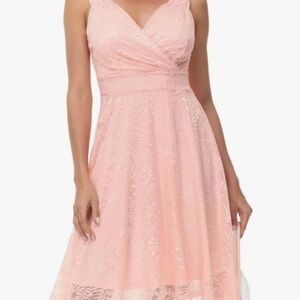 GRACE KARIN Women's Size Large V-Neck Flared Party Dress A-Line Wrap Dress